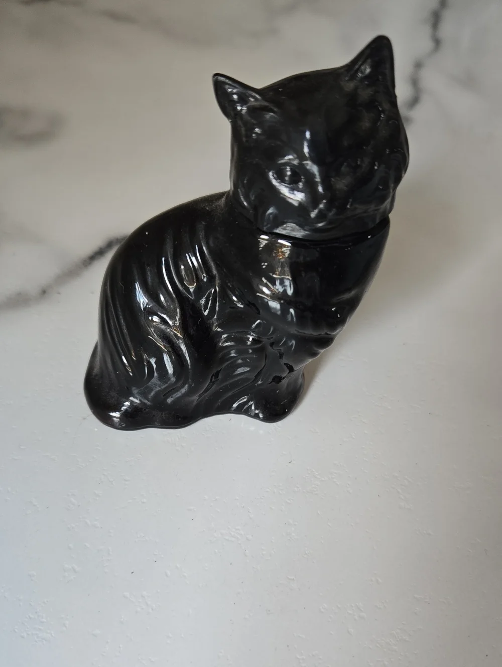 vintage Avon Black Cat Empty perfume bottle from the 1970s